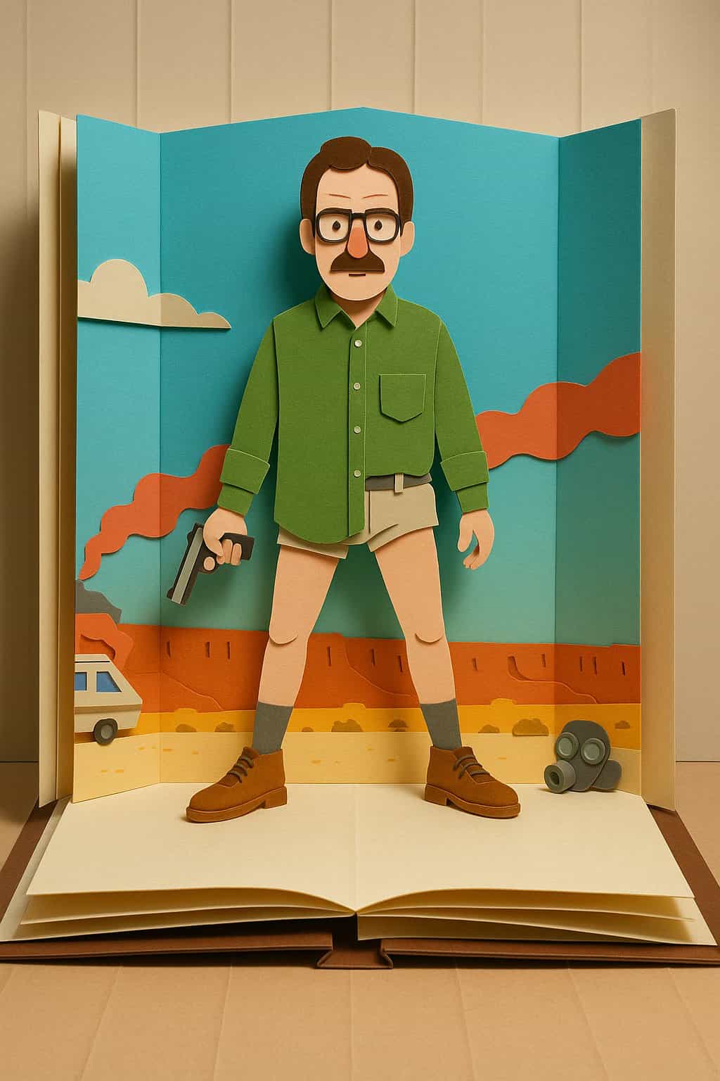 Children’s Pop-Up Book Style (3D Paper Cutout) — пример 2