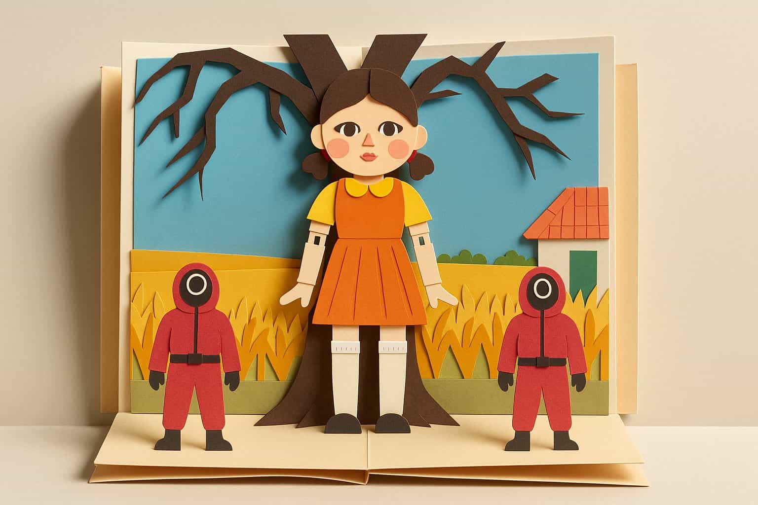 Children’s Pop-Up Book Style (3D Paper Cutout) — пример 3