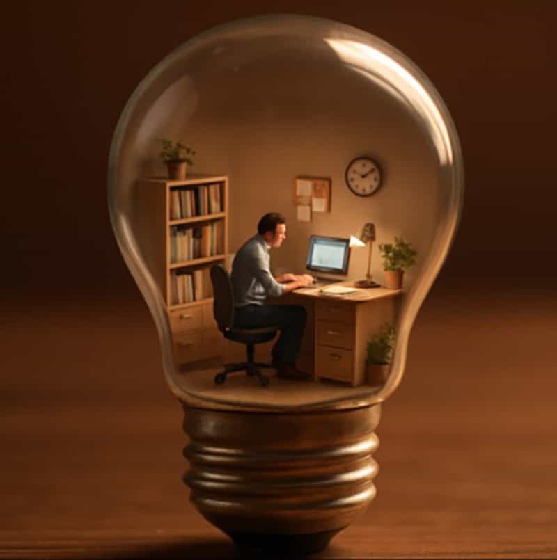 Living inside a light bulb — пример 4