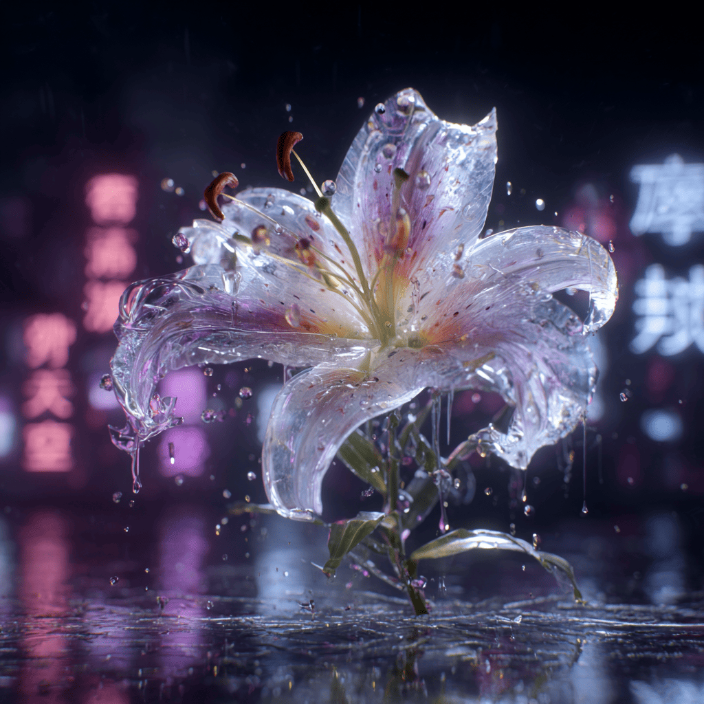 Cyber Bloom: Glass Flower of the Neon City — пример 1