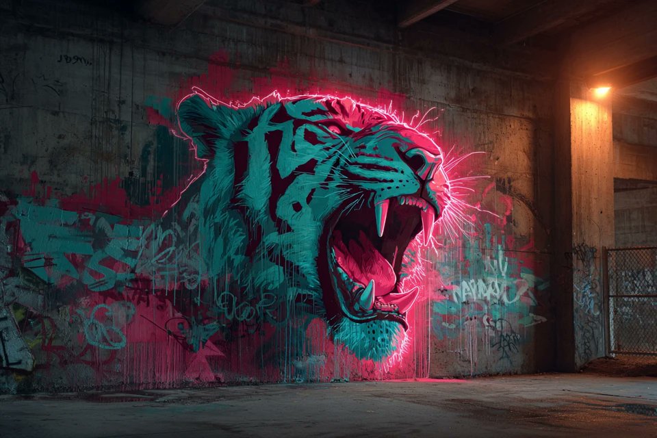 Neon graffiti — пример 3