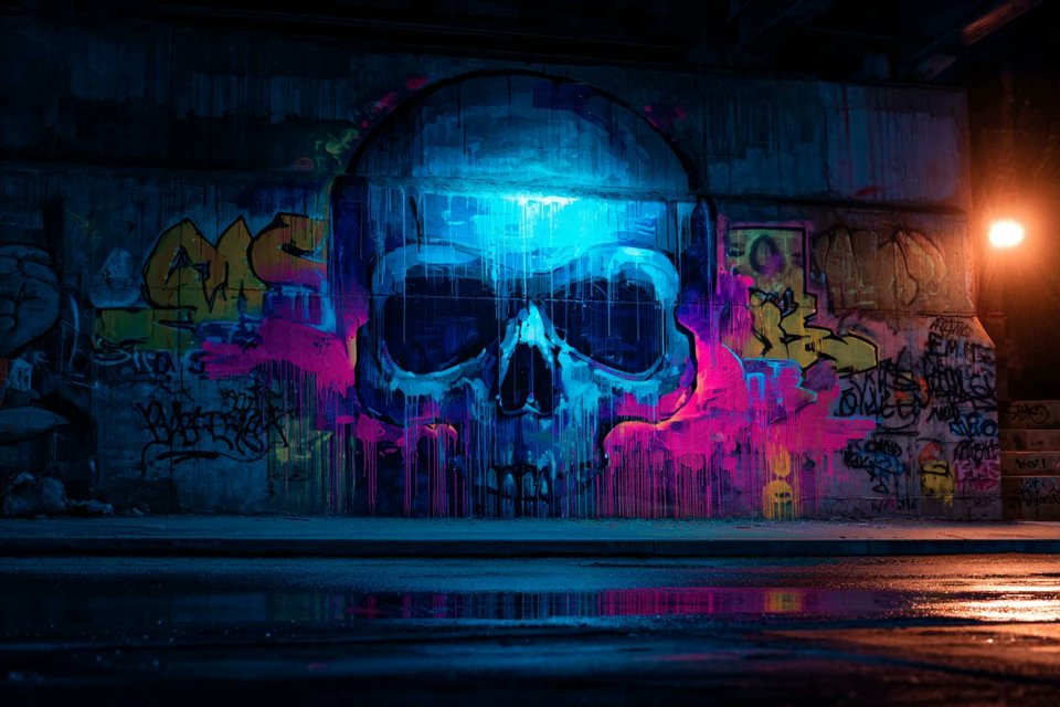 Neon graffiti — пример 4