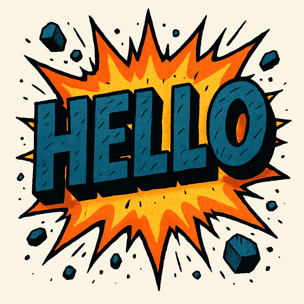 Explosive comic text effect — пример 2